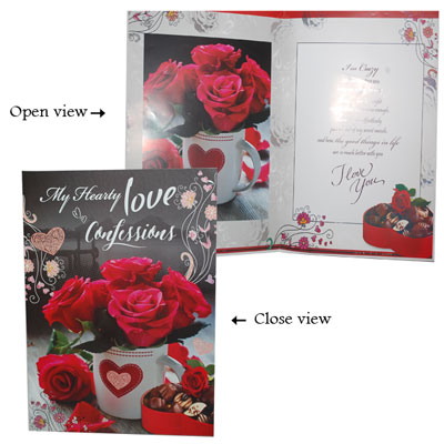 "Valentine Big Size Greeting Card -812-code009 - Click here to View more details about this Product